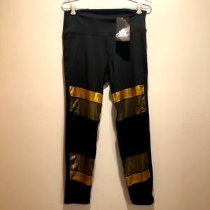 Black and Gold Leggings - NWT